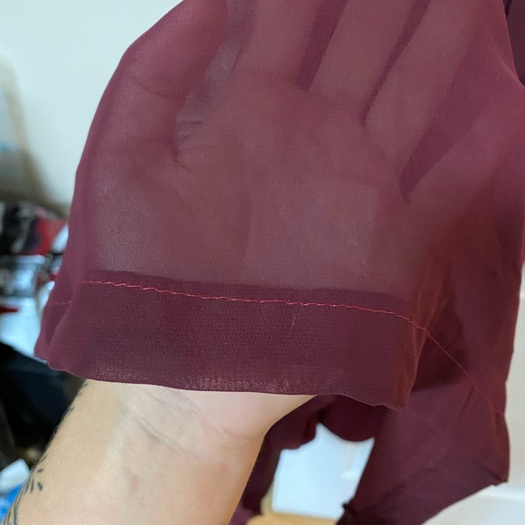 Levkoff Burgundy Bridesmaid dress size 6 - Picture 4 of 5